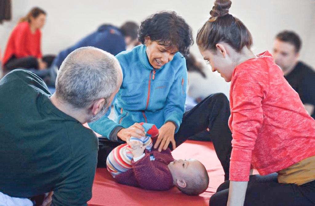 Awareness through movement with infants and parents